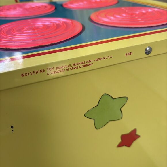 Vintage Rainbow Brite Rite Hite Kitchen Stove Play Set 1980s Metal Plastic - Picture 11 of 16